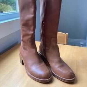 J. Crew Knee High Stacked Heel Boots